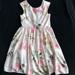 Floral Kids Dress - Pink and Green